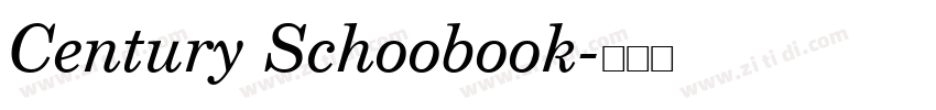 Century Schoobook字体转换